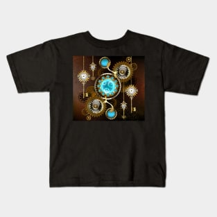 Rusty Background with Turquoise Lenses Kids T-Shirt